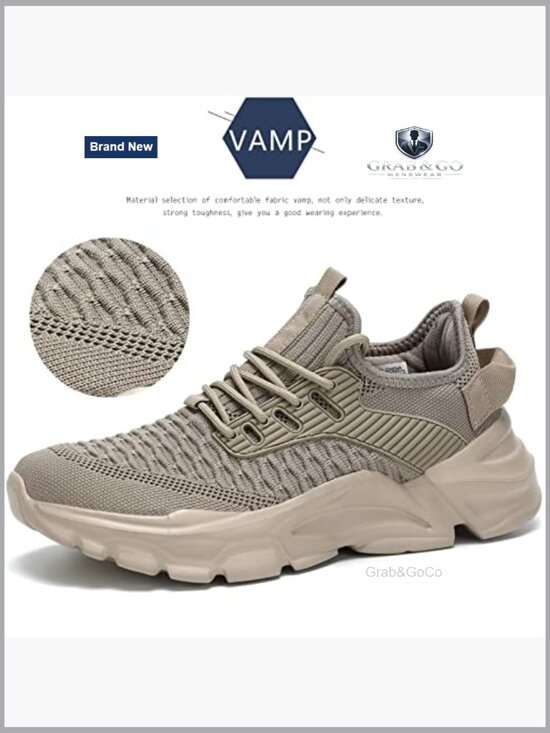 Men's Athletic Running Shoes, Lightweight Sneakers, Non-Slip Gym Workout - Picture 4 of 7